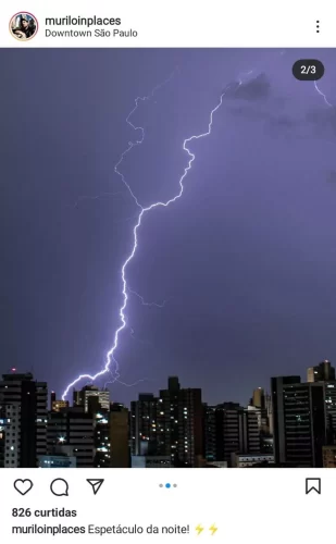 Foto de raios fazem sucesso nas redes sociais